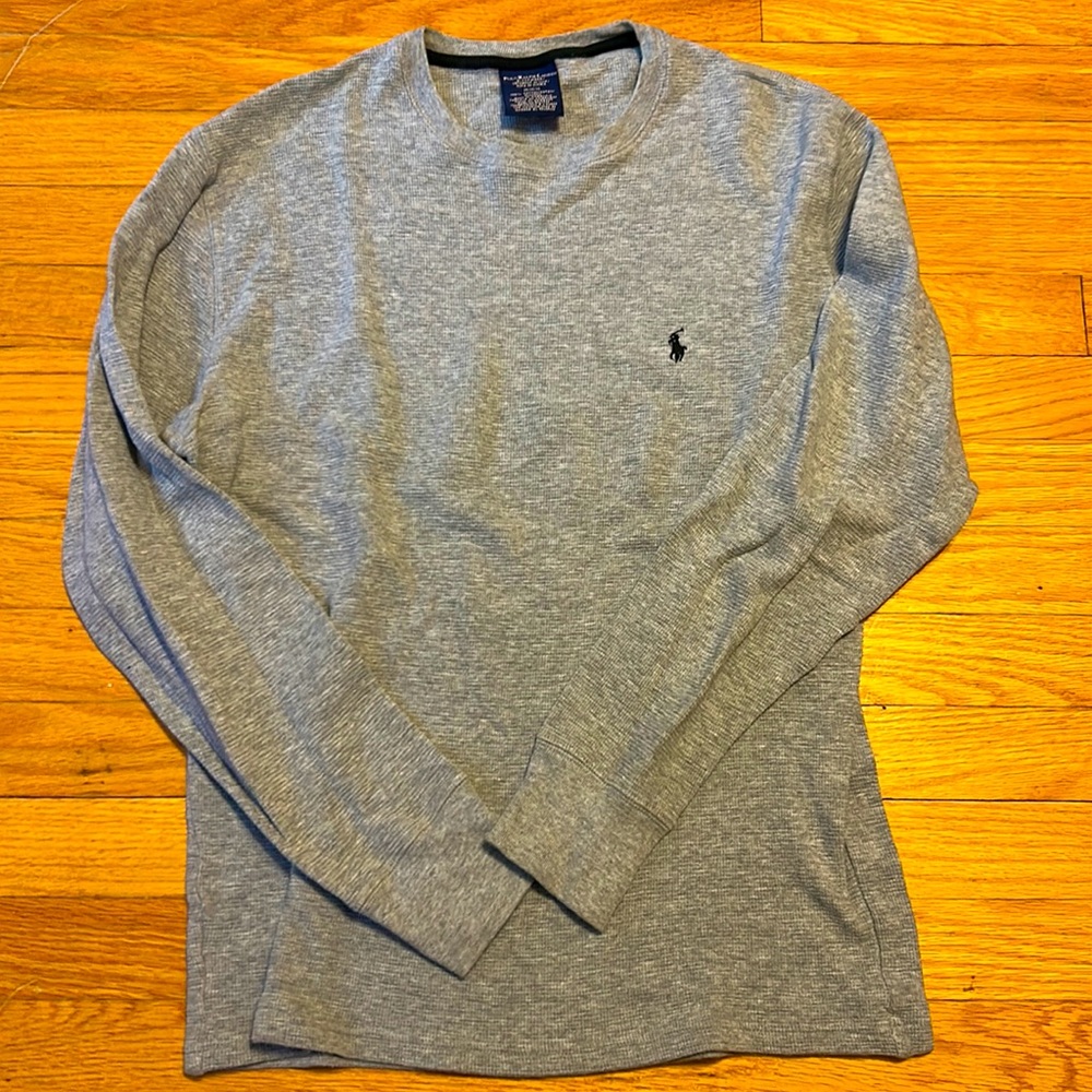Men’s Polo Ralph Lauren Heather Grey Long Sleeve Thermal Shirt